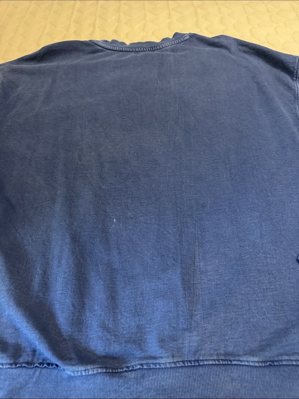 Simply Southern Blue Crewneck Sweatshirt with Red White Flag Patch - Picture 7 of 8